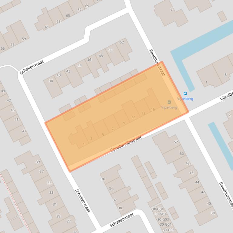 Kaart van postcodegebied 1617VN.