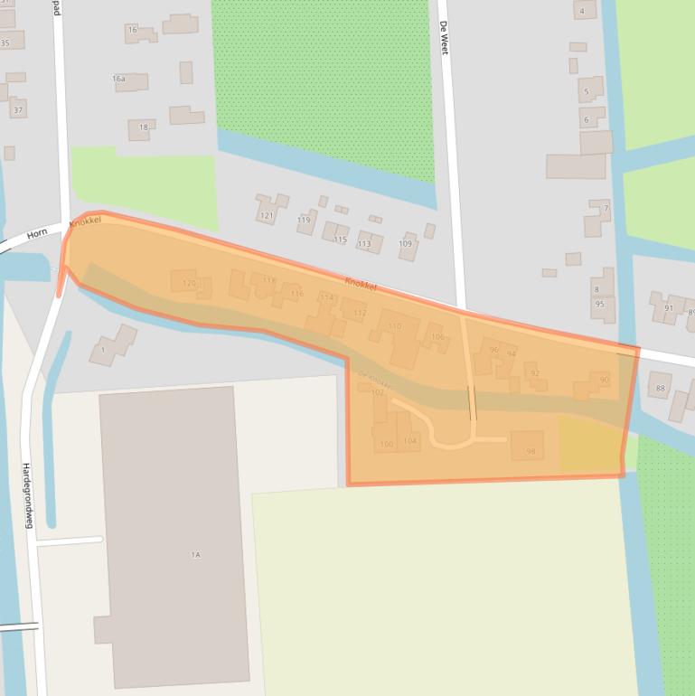 Kaart van postcodegebied 1619AX.