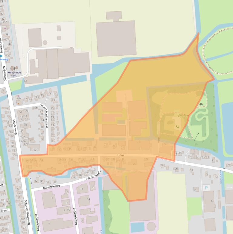 Kaart van postcodegebied 1619BT.