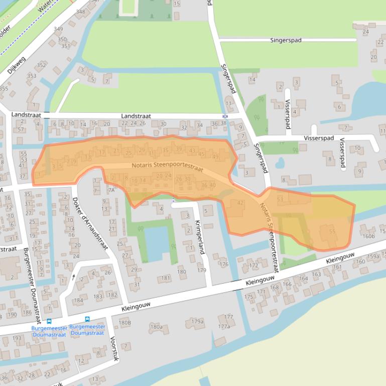 Kaart van postcodegebied 1619CV.