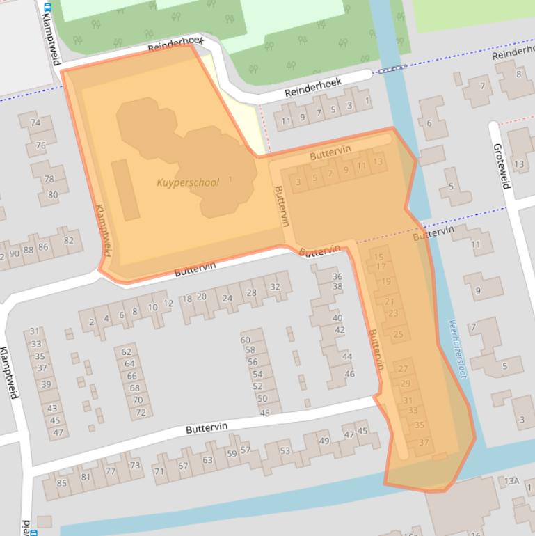 Kaart van postcodegebied 1619DB.