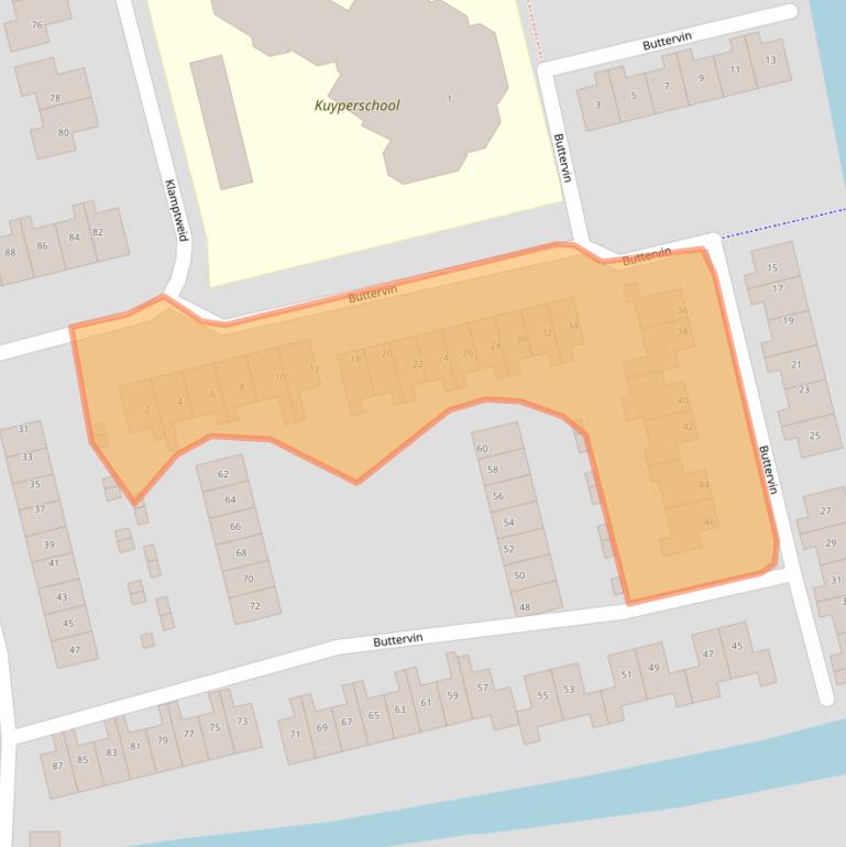 Kaart van postcodegebied 1619DD.