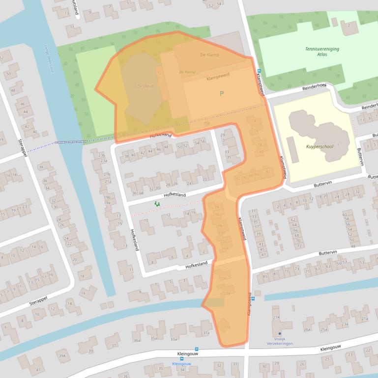 Kaart van postcodegebied 1619DL.