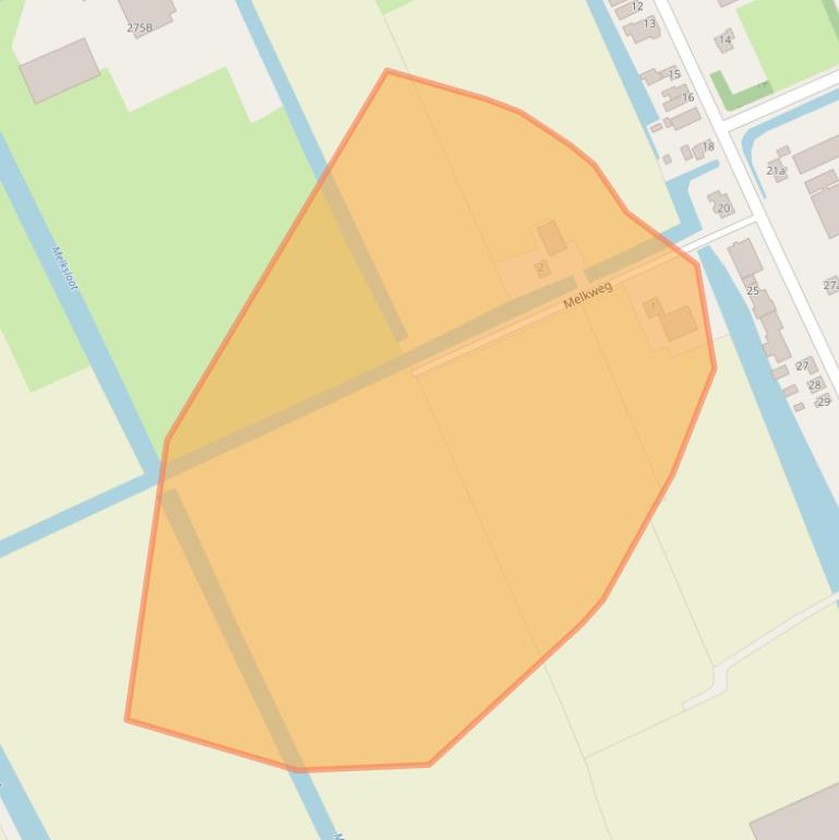 Kaart van postcodegebied 1619DZ.