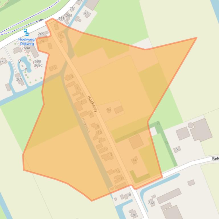 Kaart van postcodegebied 1619EA.