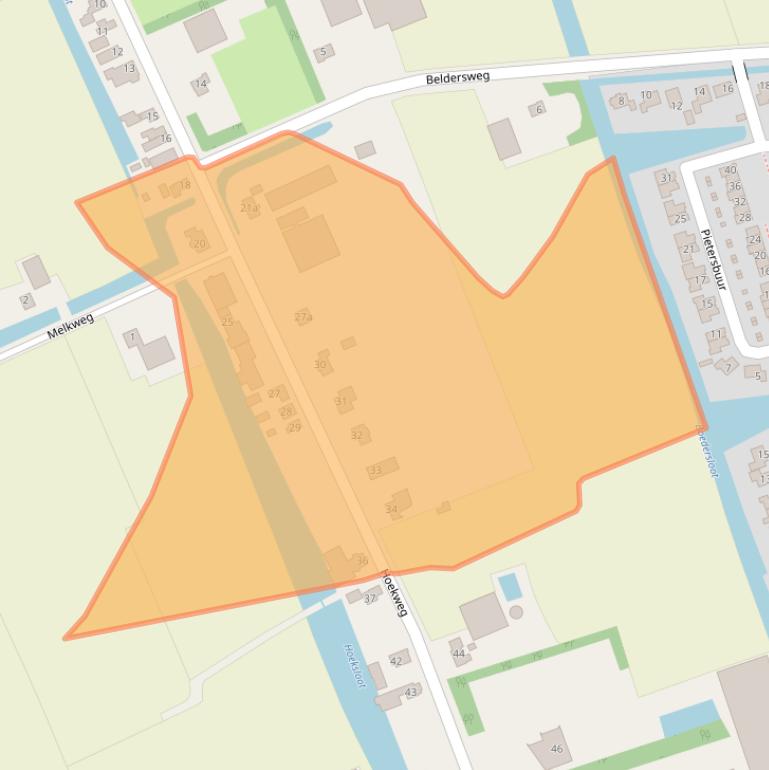 Kaart van postcodegebied 1619EB.