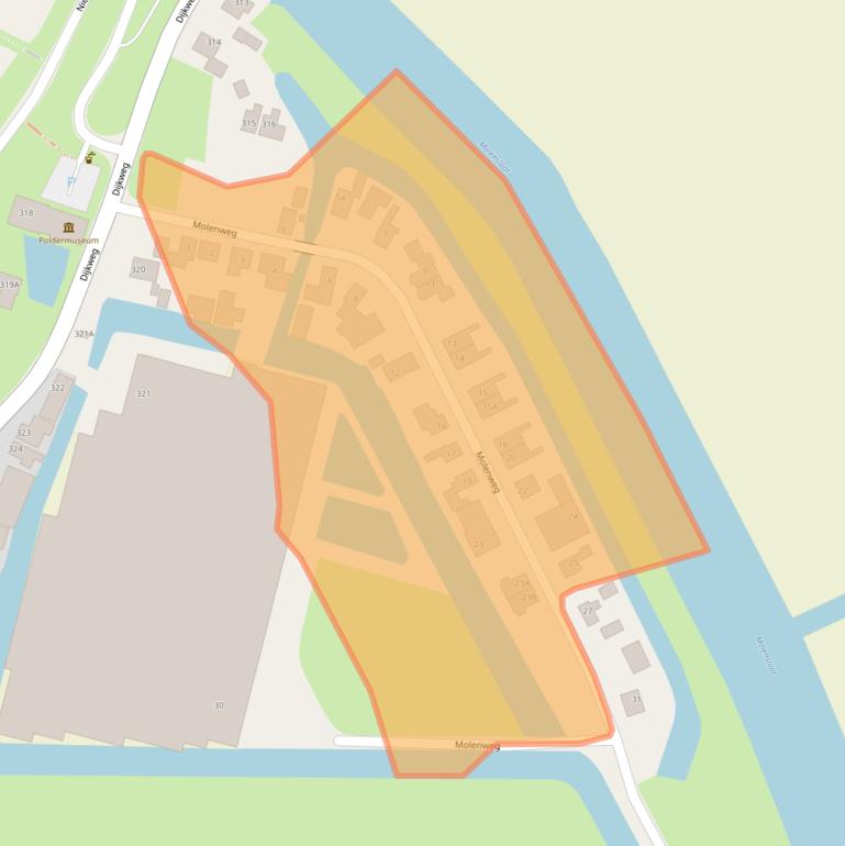 Kaart van postcodegebied 1619ET.