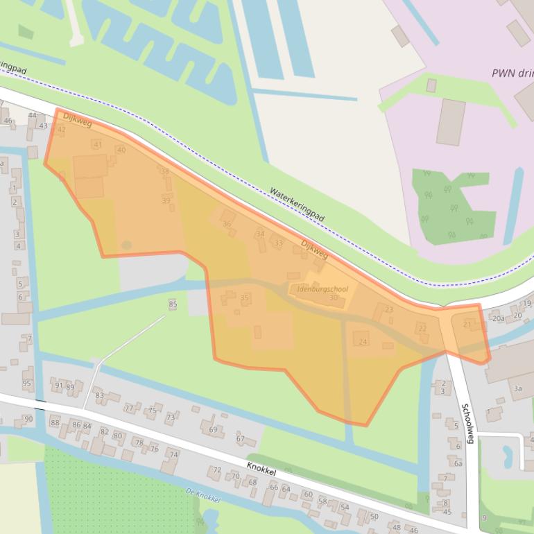 Kaart van postcodegebied 1619HB.