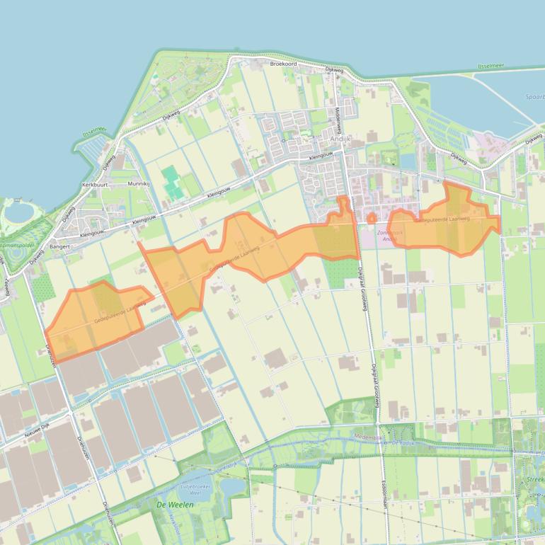 Kaart van postcodegebied 1619PB.