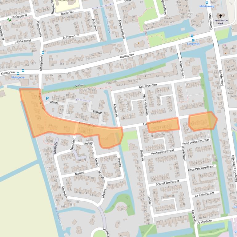 Kaart van postcodegebied 1619VC.