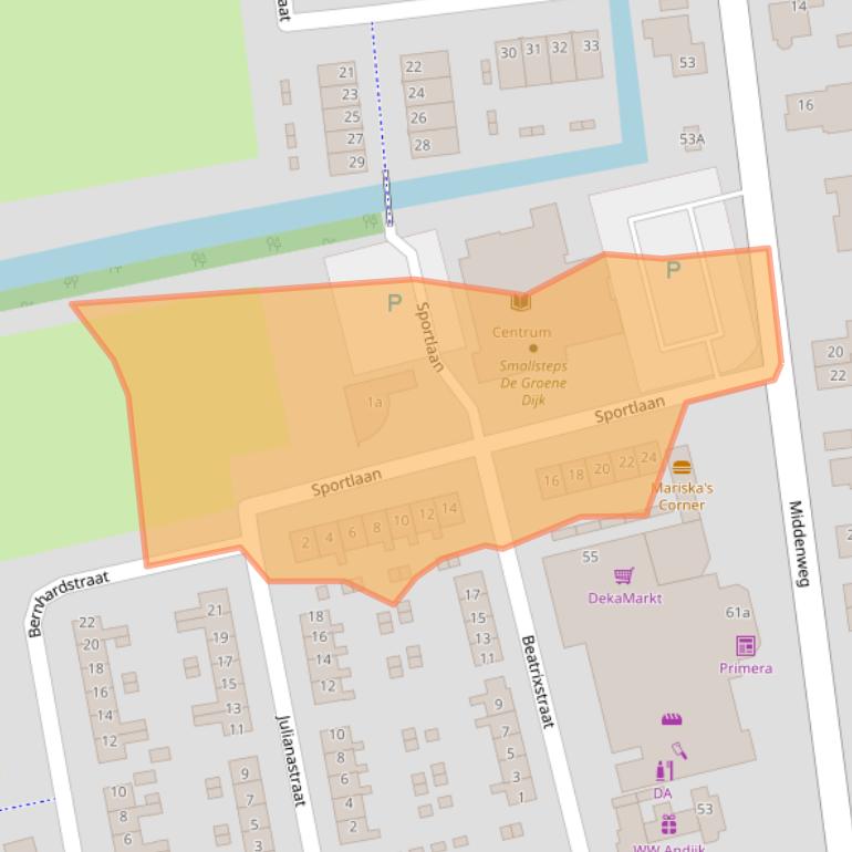 Kaart van postcodegebied 1619XE.