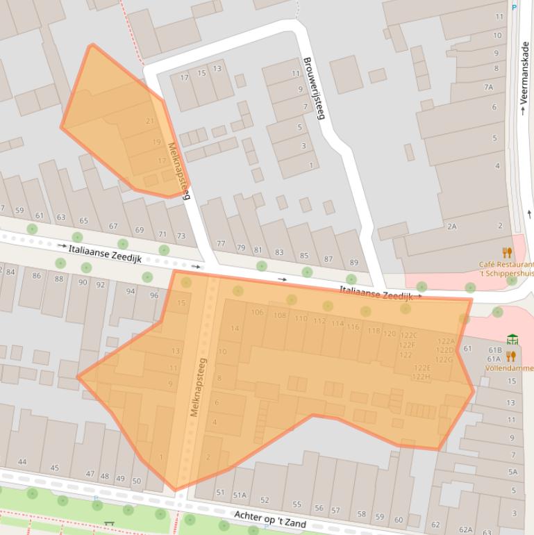 Kaart van postcodegebied 1621AK.