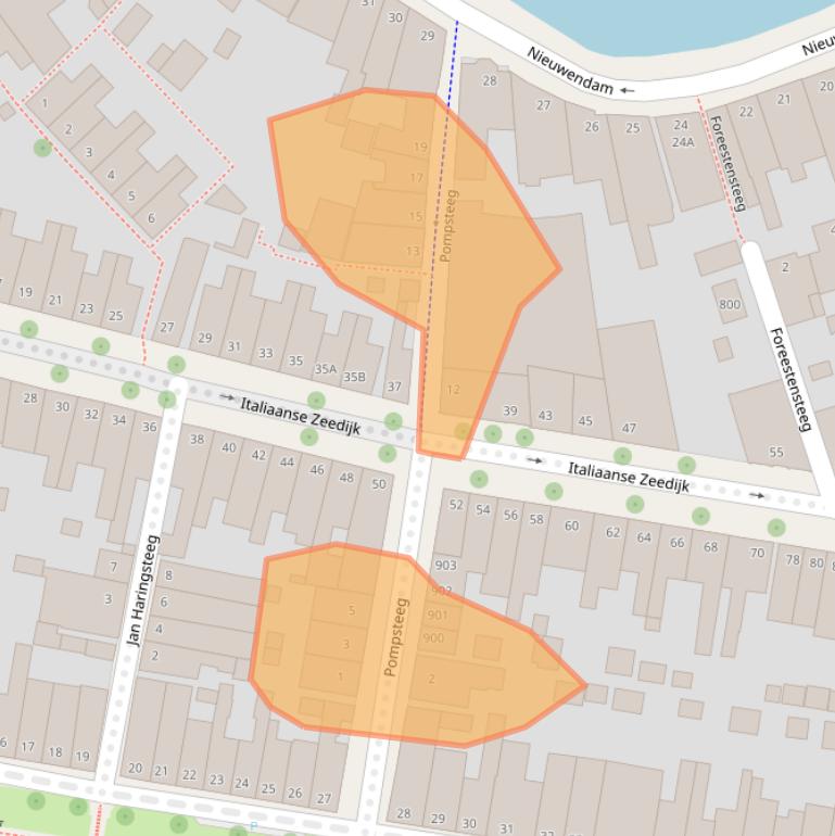 Kaart van postcodegebied 1621AL.