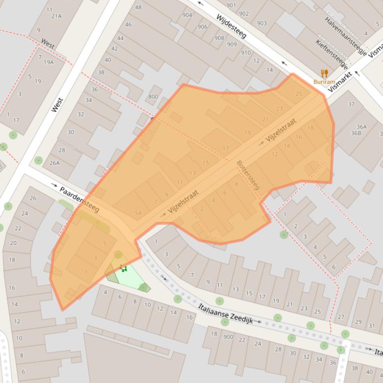 Kaart van postcodegebied 1621AS.