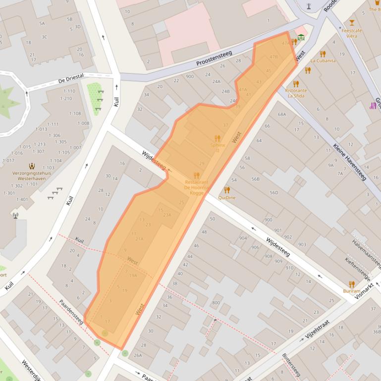 Kaart van postcodegebied 1621AT.