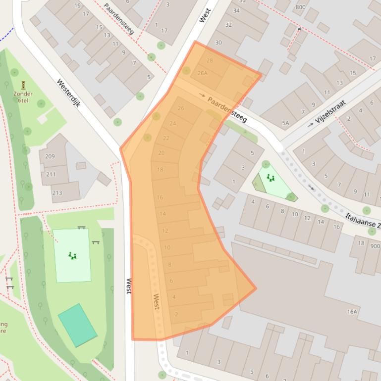 Kaart van postcodegebied 1621AV.