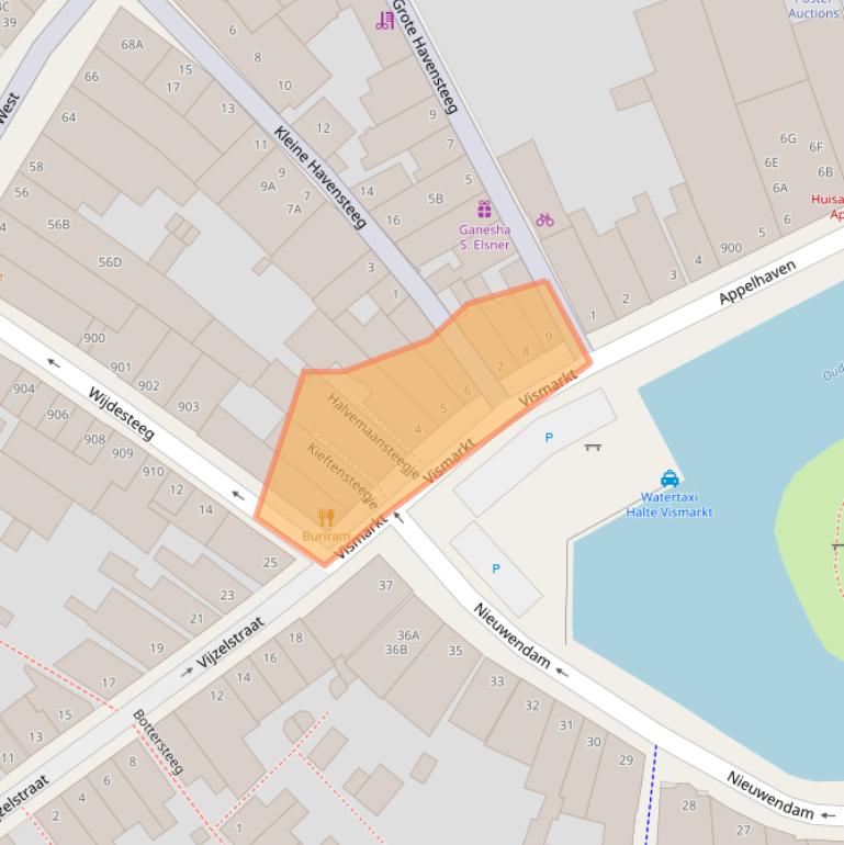 Kaart van postcodegebied 1621AX.