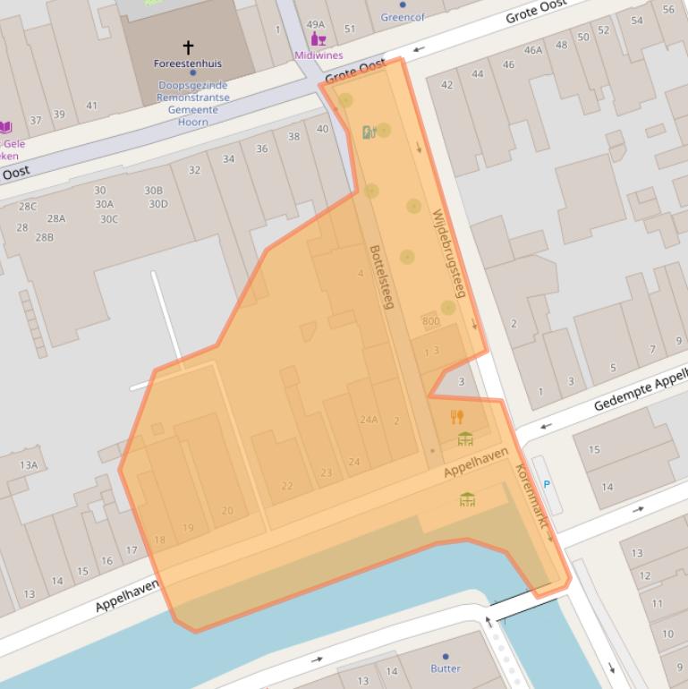 Kaart van postcodegebied 1621BC.