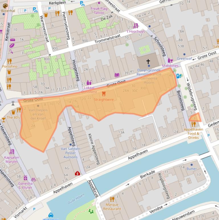 Kaart van postcodegebied 1621BW.