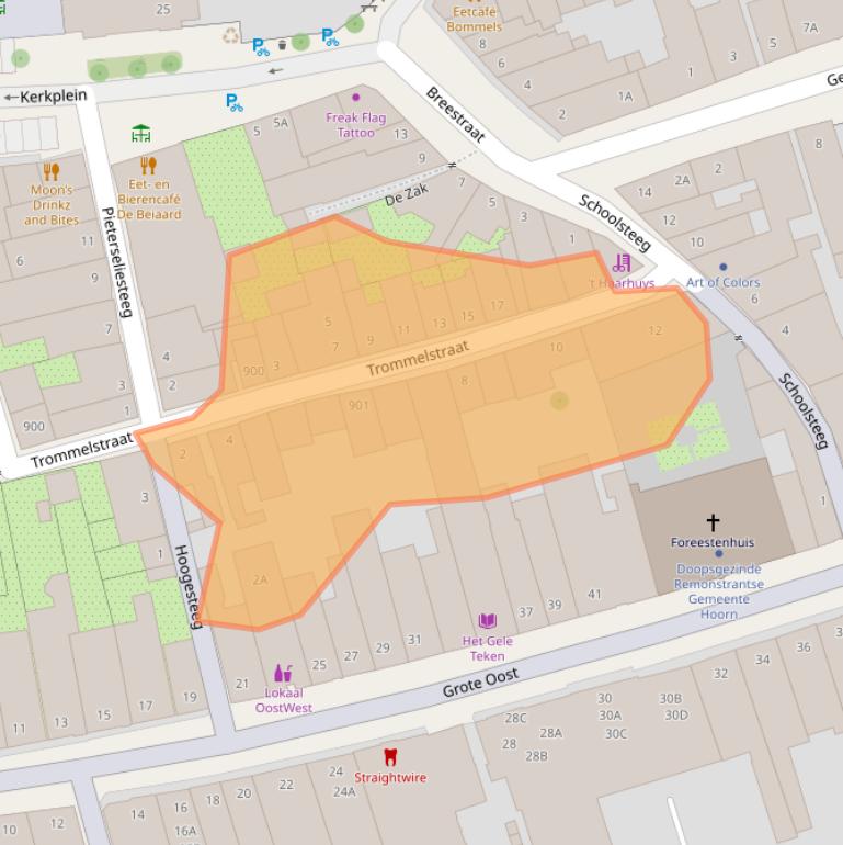 Kaart van postcodegebied 1621CH.