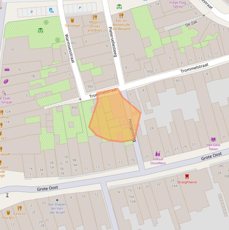 Kaart van postcodegebied 1621CJ.