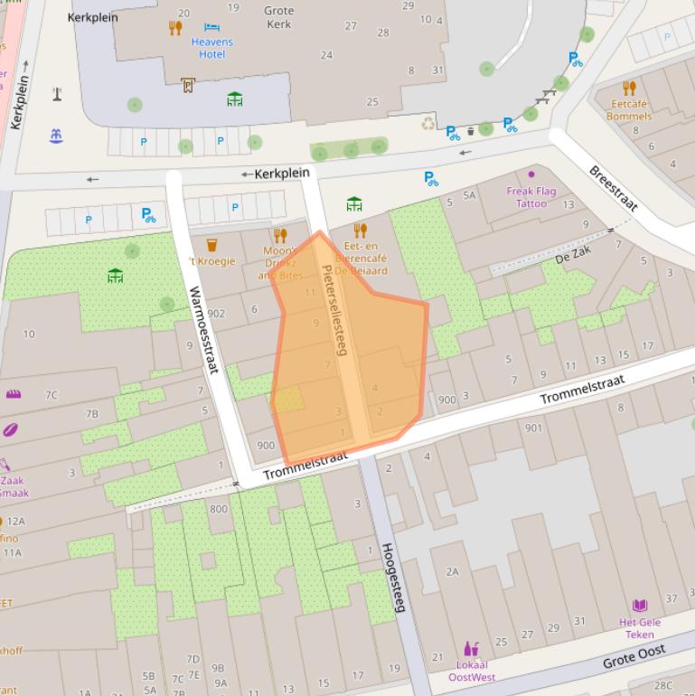 Kaart van postcodegebied 1621CK.