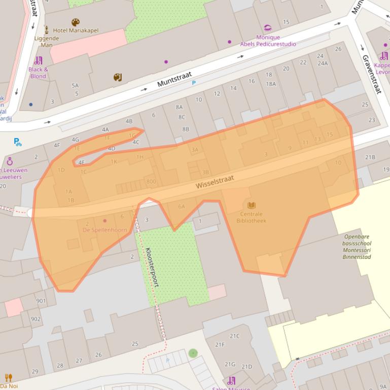 Kaart van postcodegebied 1621CT.