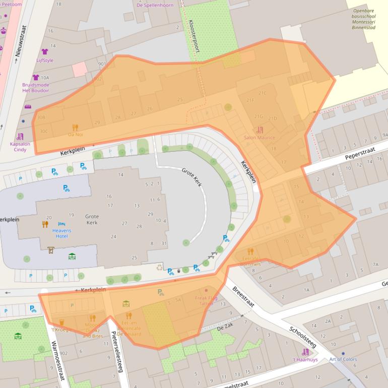 Kaart van postcodegebied 1621CX.