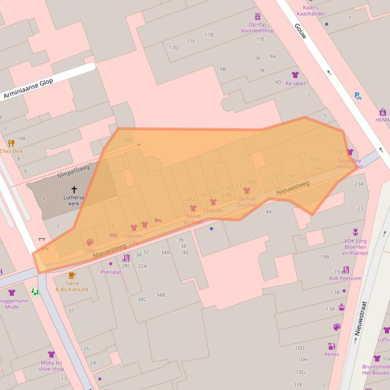 Kaart van postcodegebied 1621EC.