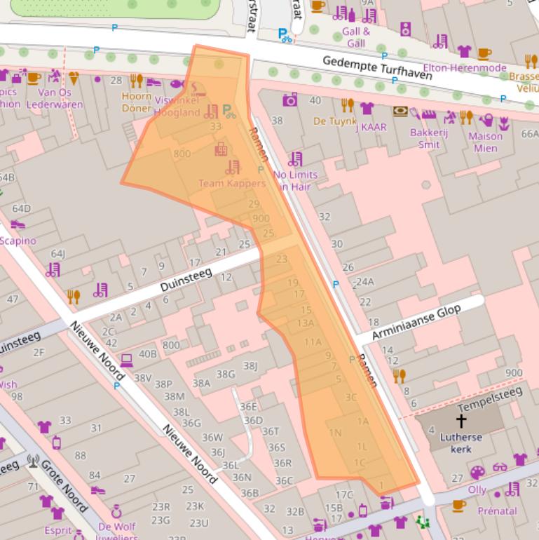 Kaart van postcodegebied 1621EK.