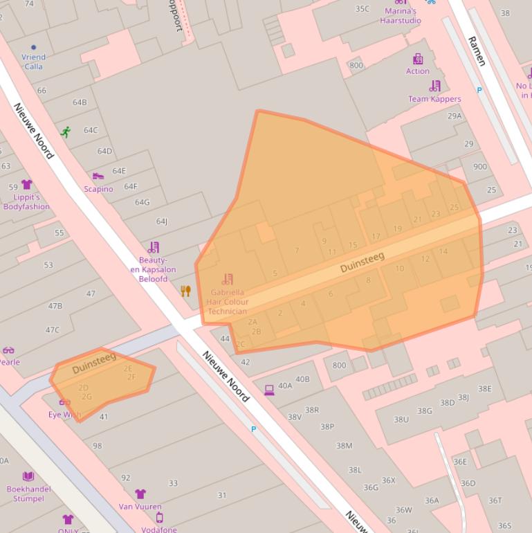 Kaart van postcodegebied 1621ER.