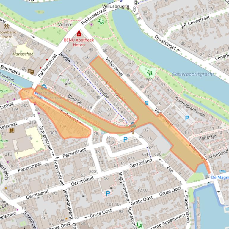 Kaart van postcodegebied 1621GC.