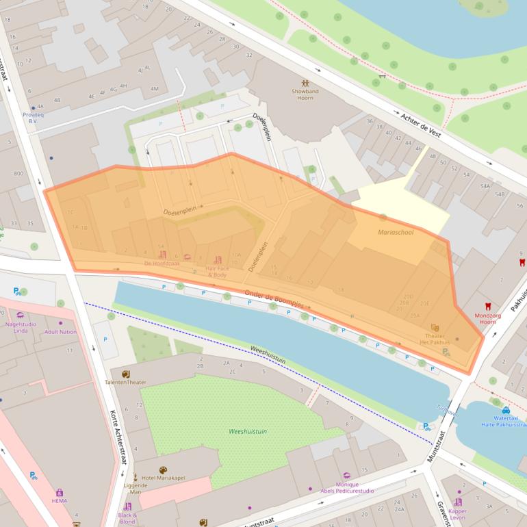 Kaart van postcodegebied 1621GG.