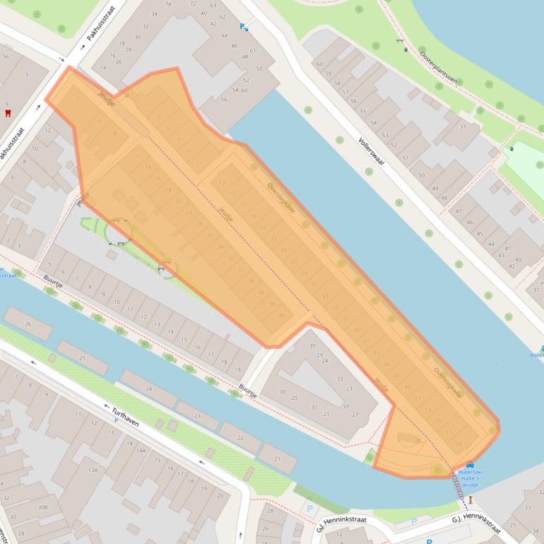 Kaart van postcodegebied 1621GM.