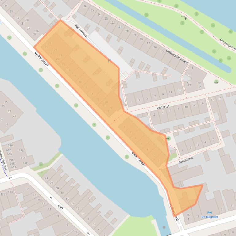 Kaart van postcodegebied 1621GN.