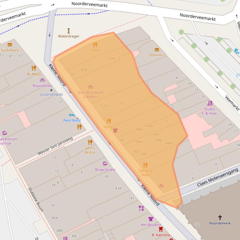 Kaart van postcodegebied 1621JH.