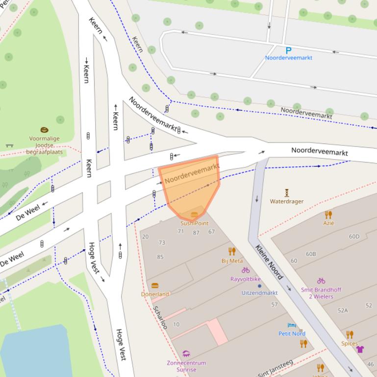 Kaart van postcodegebied 1621JJ.