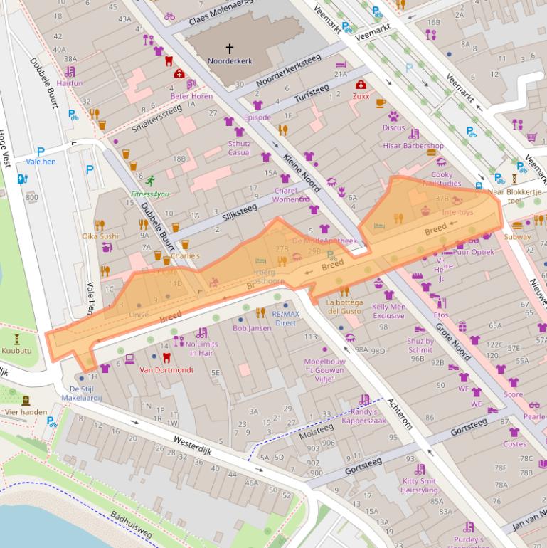 Kaart van postcodegebied 1621KA.