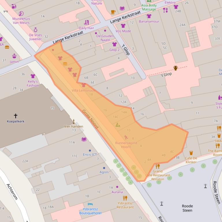 Kaart van postcodegebied 1621KJ.