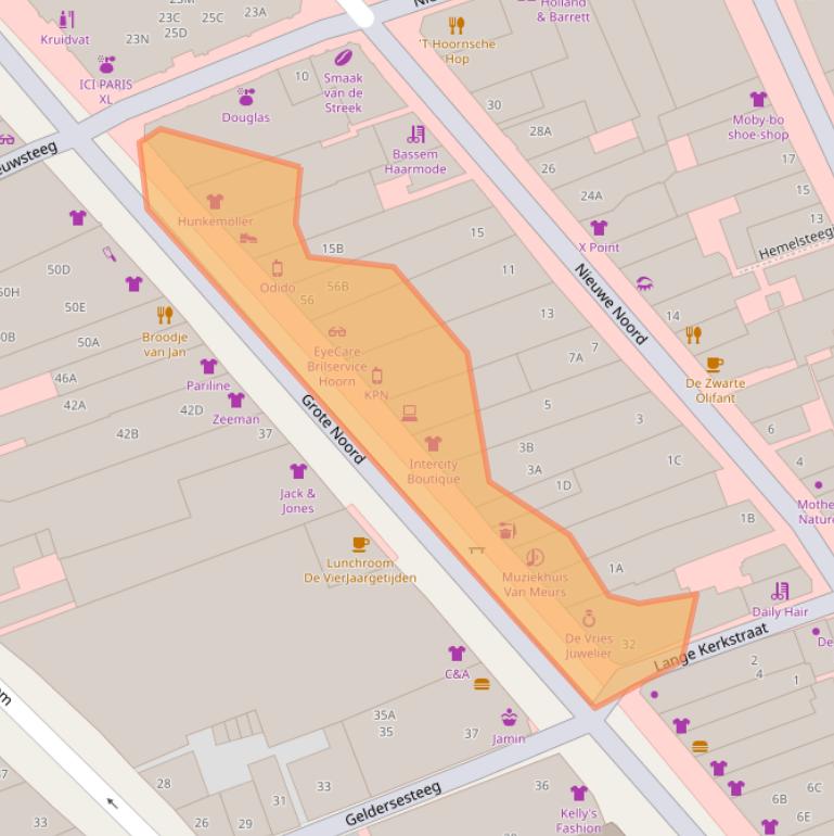 Kaart van postcodegebied 1621KK.