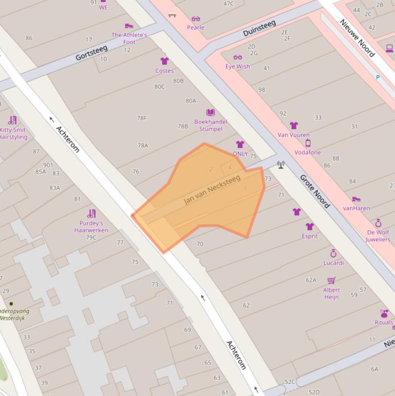 Kaart van postcodegebied 1621KN.