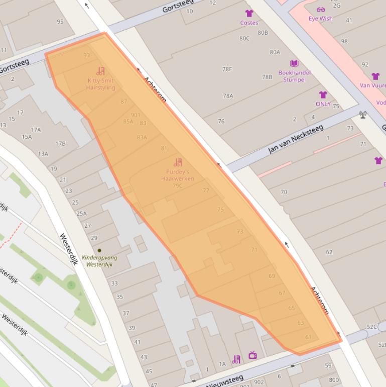 Kaart van postcodegebied 1621KS.