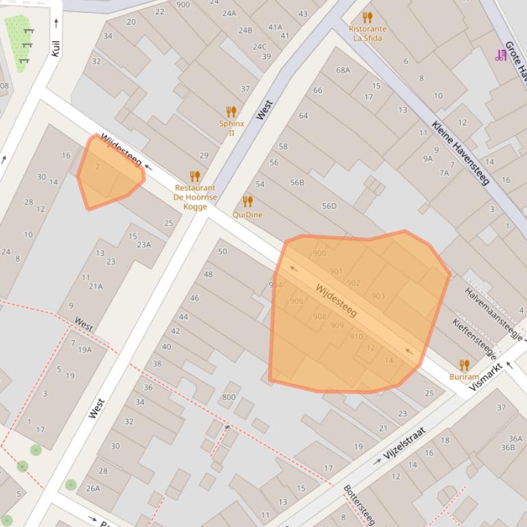 Kaart van postcodegebied 1621LJ.