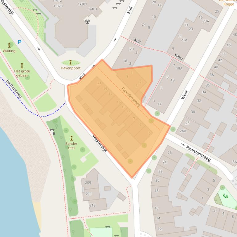 Kaart van postcodegebied 1621LK.