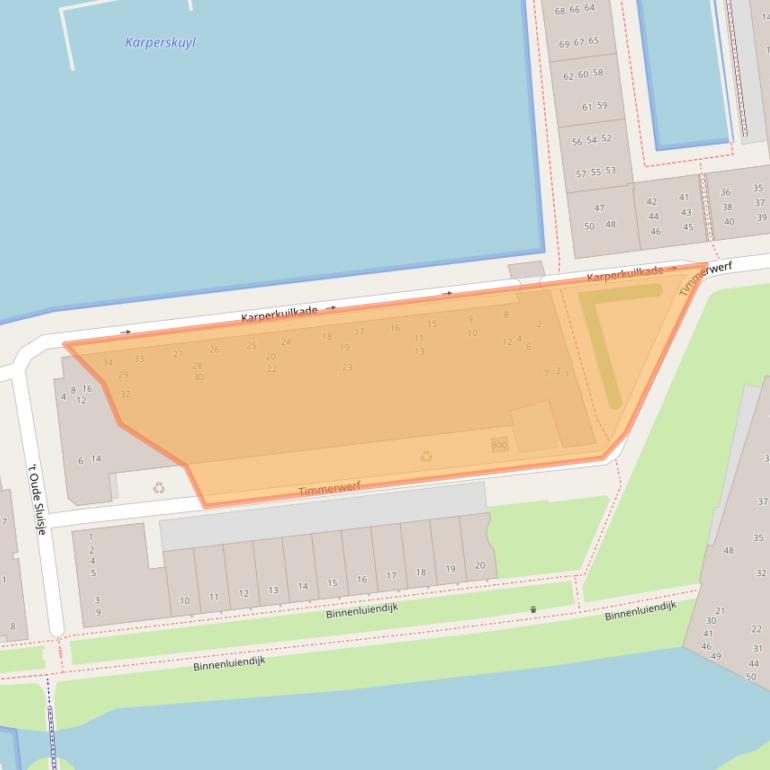 Kaart van postcodegebied 1621MP.