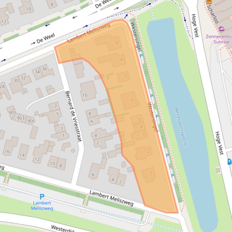 Kaart van postcodegebied 1622AB.