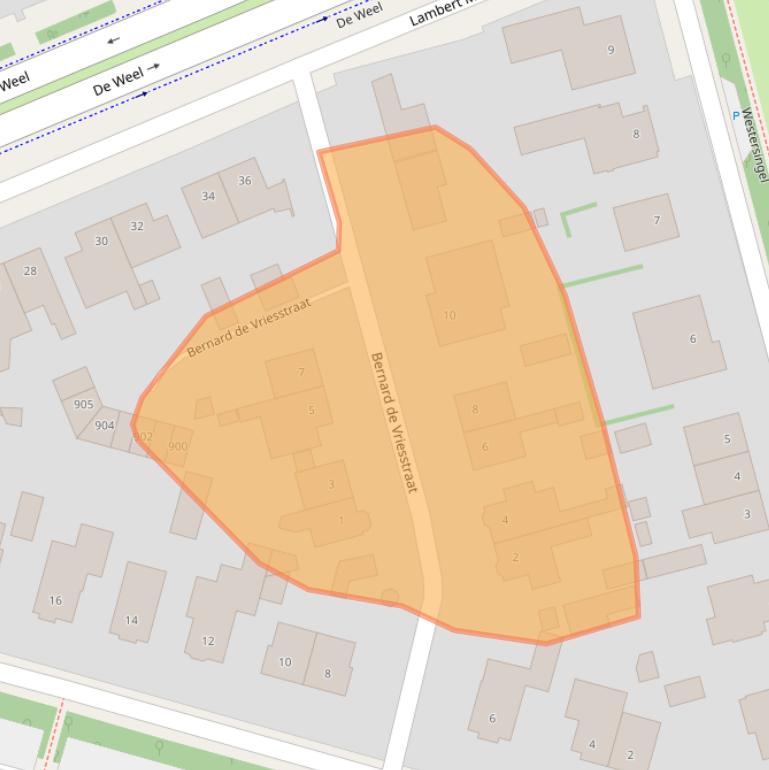 Kaart van postcodegebied 1622AC.