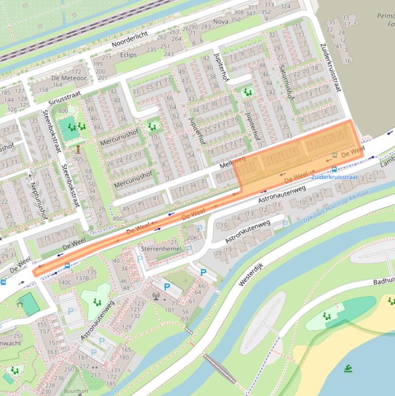 Kaart van postcodegebied 1622BA.