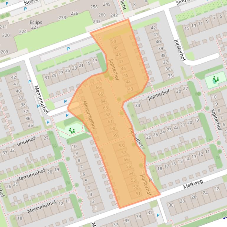 Kaart van postcodegebied 1622BH.