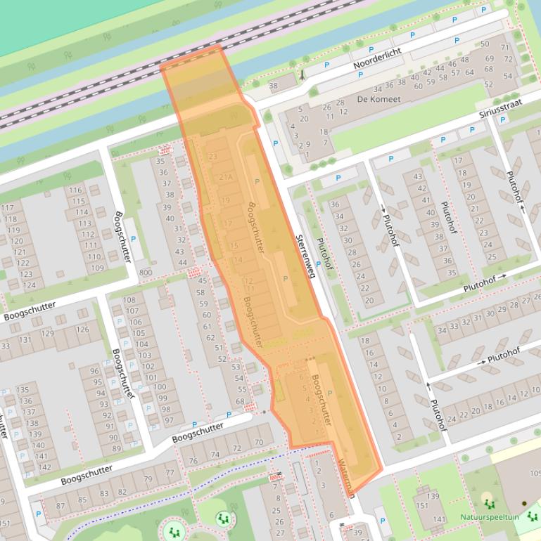 Kaart van postcodegebied 1622CA.